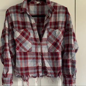 Flannel crop top